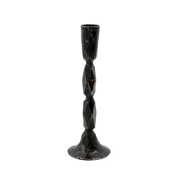 House Doctor Kerzenständer "Mino" 20 cm schwarz handgefertigt Eisen