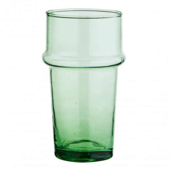Madam Stoltz Trinkglas Beldi Recycling Glas grün 11,5 cm