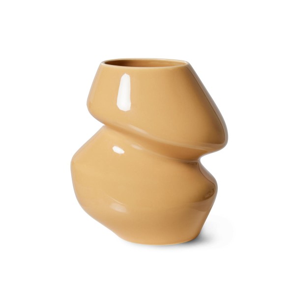HKliving Vase Matt Cappuccino organisch 19 cm