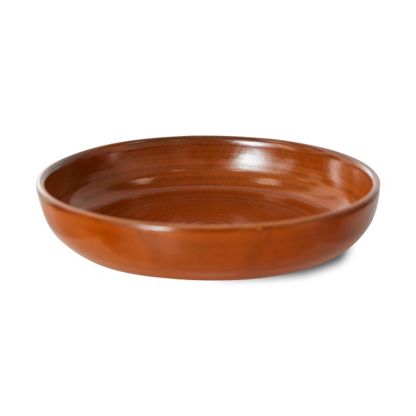 HKliving Chef ceramics tiefer Teller Keramik-Bowl burned orange l