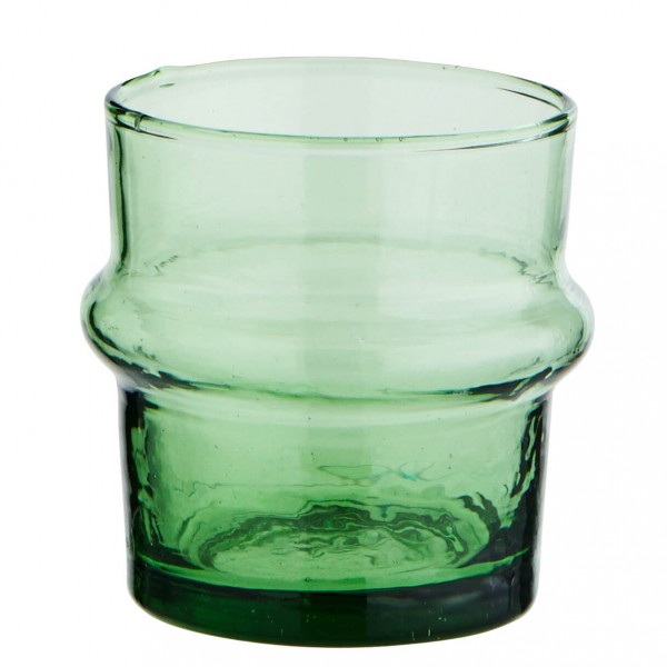 Madam Stoltz Shot Glas Beldi Recycling Glas grün 6 cm
