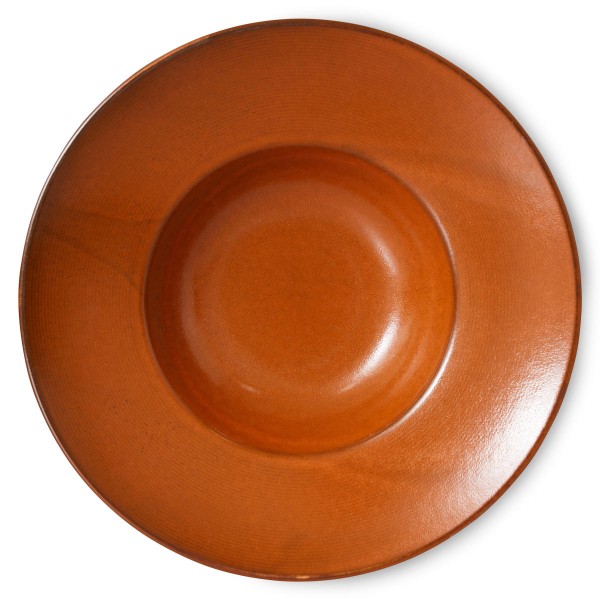 HKliving Chef Ceramics tiefer Pastateller Ø28cm Keramik burned orange