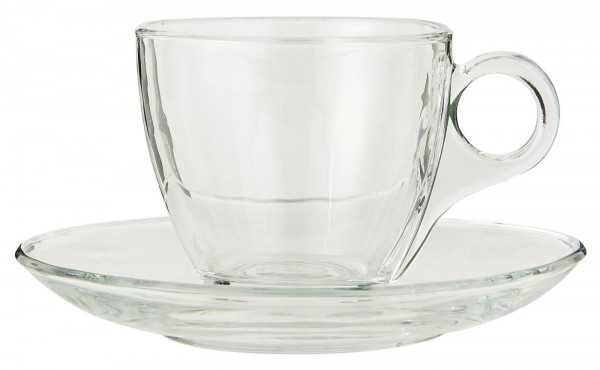 IB Laursen Tasse mit Untertasse Glas