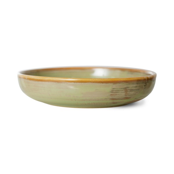 HKliving tiefer Teller medium Ø 19,3 cm Chef ceramics grün