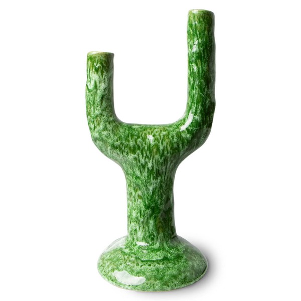 HK Living Kerzenständer "Emeralds" Keramik grün 27,5 cm