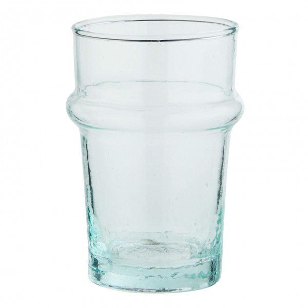 Madam Stoltz kleines Trinkglas Beldi Recycling Glas klar 9,5 cm