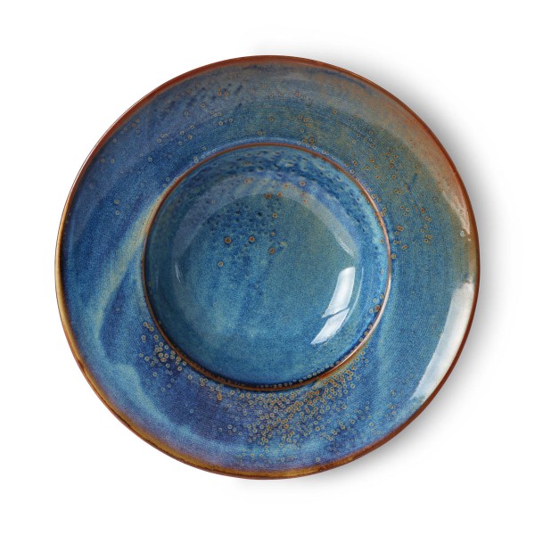 HKliving Chef Ceramics tiefer Pastateller Ø28cm Keramik blau