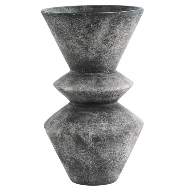 Madam Stoltz Vase Terracotta grau verwaschen 