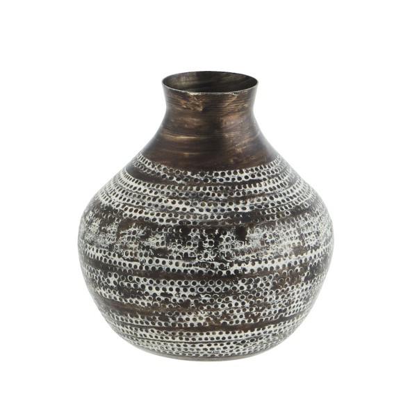 Madam Stoltz Vase Metall recyceltes Aluminium 11 cm