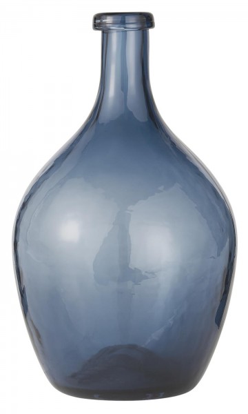 IB Laursen Glasballon mundgeblasen blaues Glas Ø 17 cm
