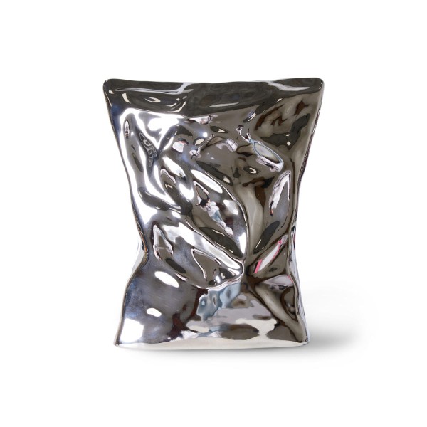 HKliving Vase silber Bag of Crisp 26 cm