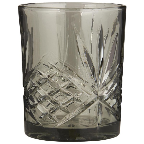 IB Laursen Trinkglas Cocktailglas mit Reliefmuster smoke