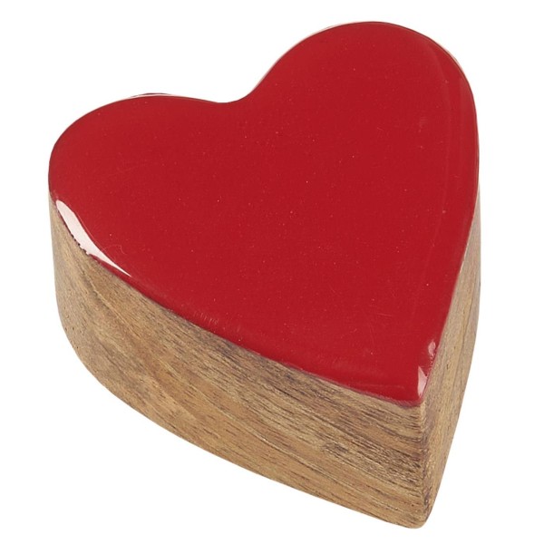 IB Laursen Herz Holz lackiert 5 cm